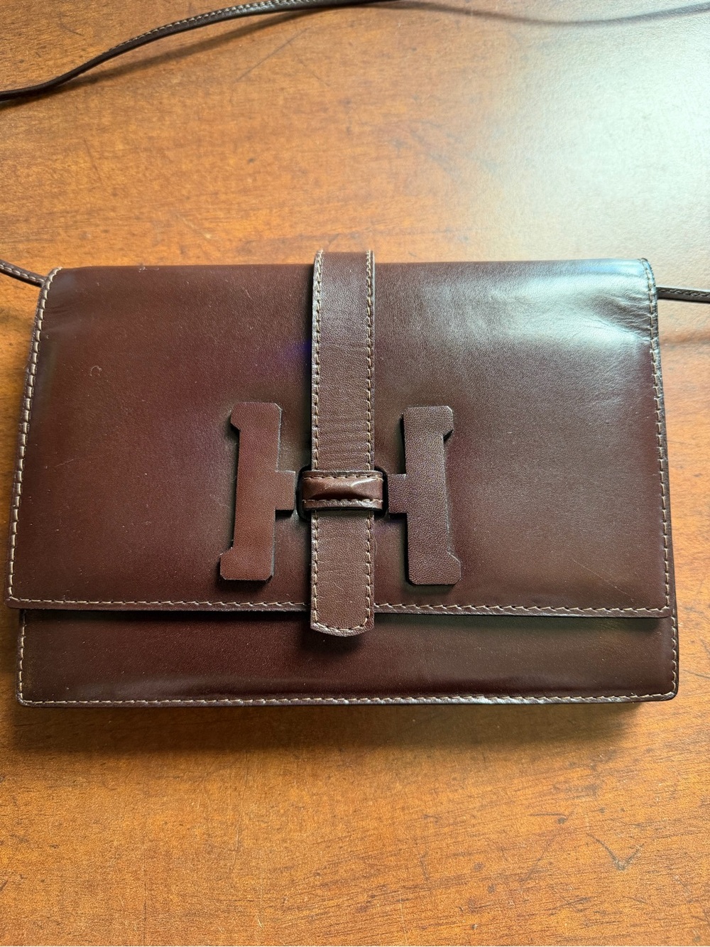 Women’s Leather Crossbody Bag in Dark Brown